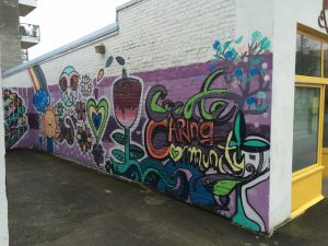 Let's create caring community - Mural, Victoria, BC