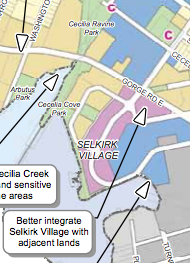 Map from Victoria's official plan notes the lack of connectivity in this location