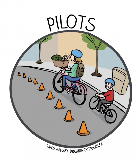 Create a roving campaign of bike lane pilots throughout your city.